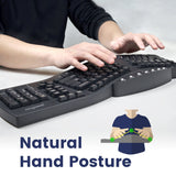 PERIBOARD-612 B - Wireless Ergonomic Keyboard plus Bluetooth Connection promotes a natural hand posture