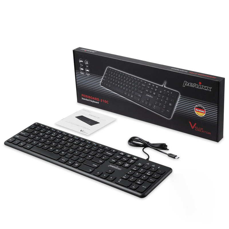PERIBOARD-210 - Wired Standard Keyboard Scissor Keys