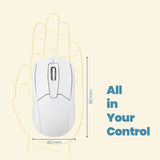 PERIMICE-209 W P - Wired White PS/2 Mouse. 11 x 6 cm all in your control.