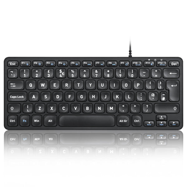 PERIBOARD-432 - Wired Mini Scissor Keyboard 70% with Large Print Letters