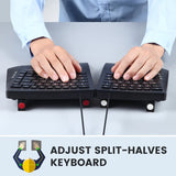 PERIBOARD-524 Wired Ergonomic Split Keyboard with Adjustable Tilt Angle