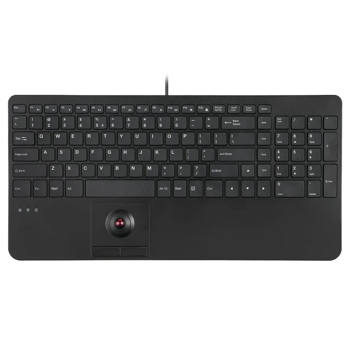 PERIBOARD-538 Wired Compact USB Keyboard with Trackball