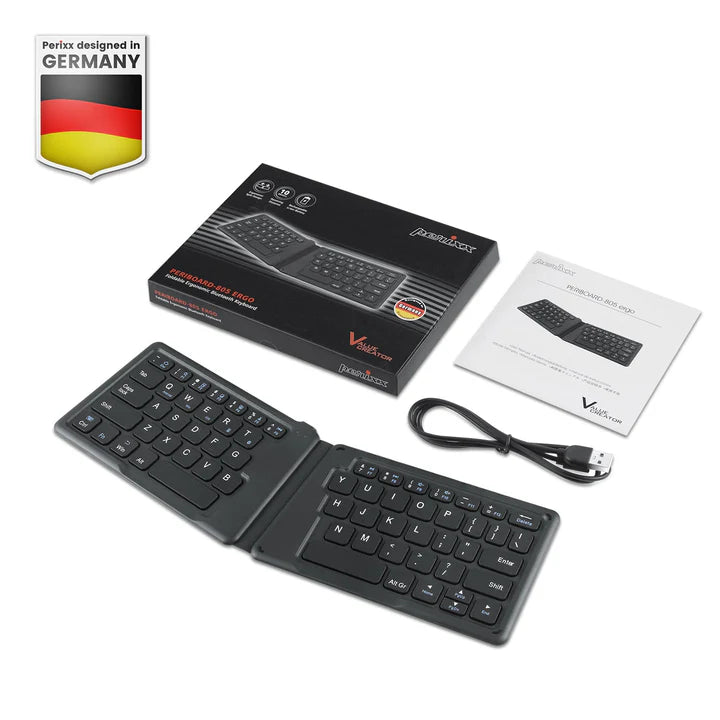 PERIBOARD-805E Portable Bluetooth Mini Ergonomic Keyboard