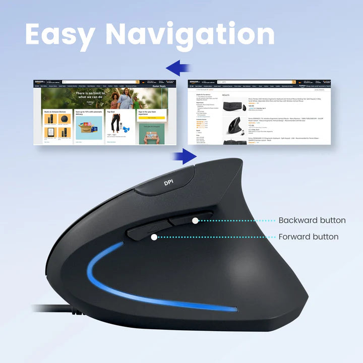 PERIMICE-513 - Wired Ergonomic Vertical Mouse