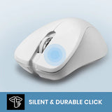 Perixx PERIMICE-621B Wireless Mouse - Silent, Ergo, Wireless 2.4 GHz - Black