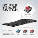 PERIBOARD-535 - Wired Ergo mechanical full-sized UK keyboard with Kailh low profile switch