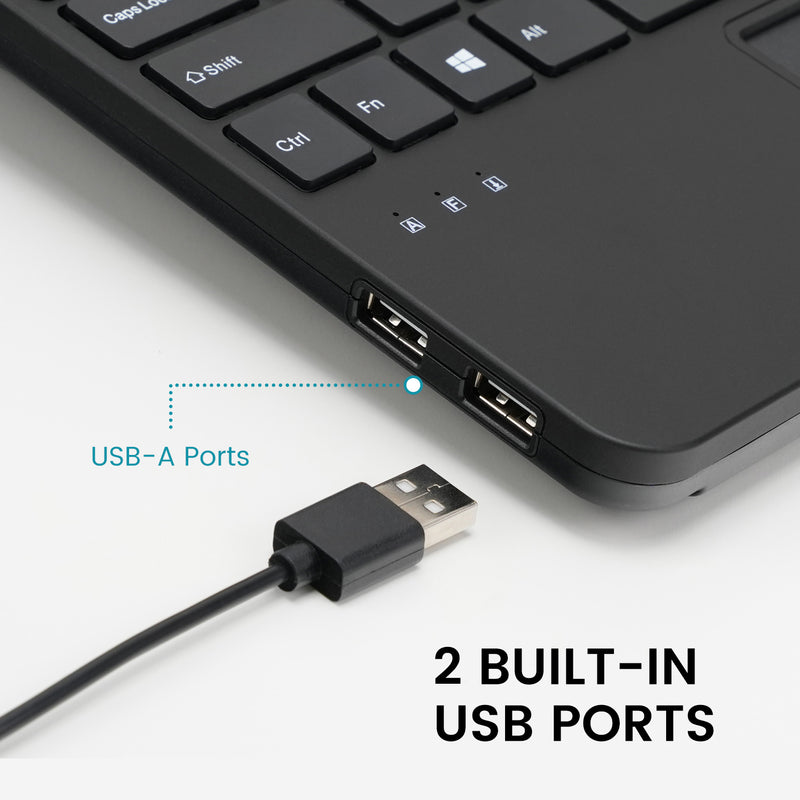 PERIBOARD-525 - Wired Mini USB Keyboard with Touchpad - X Type Scissor Keys
