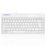 PERIBOARD-409 U W - Wired White Mini Keyboard 75% Quiet Keys in DE layout
