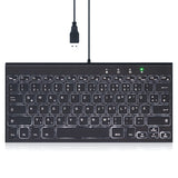 PERIBOARD-429 - Wired 70% Mini Backlit Keyboard Quiet Scissor Key in DE layout