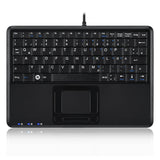 PERIBOARD-510 H PLUS - Wired Super-Mini 75% Touchpad keyboard Quiet Keys extra USB Ports in DE layout