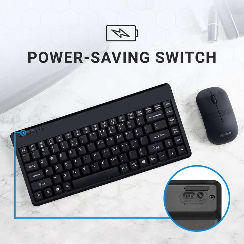 PERIBOARD-609 - Wireless Mini Keyboard 75% with power-saving switch.