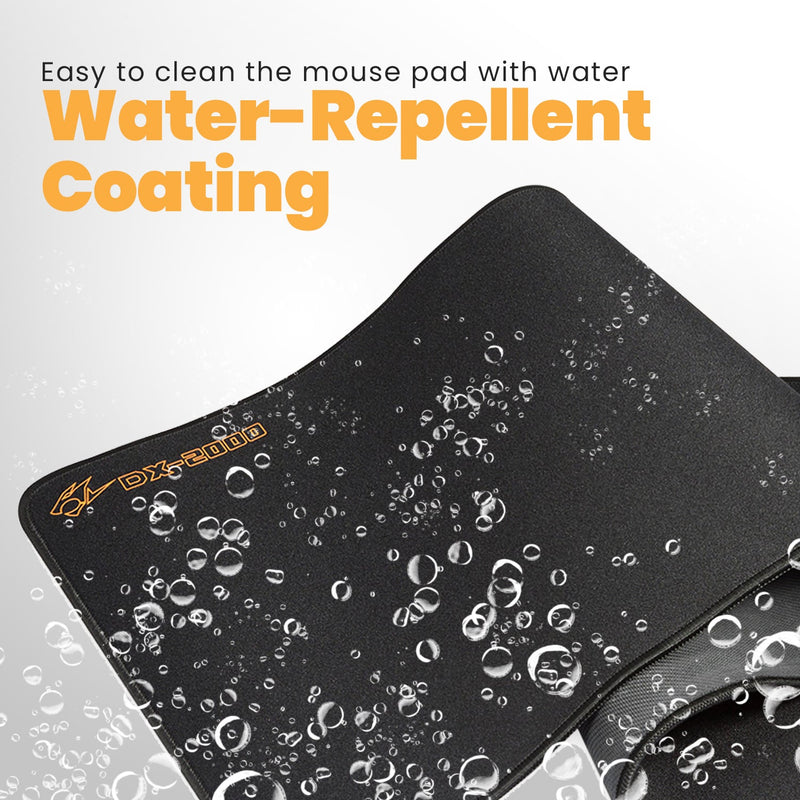 DX-2000 - Gaming Mouse Pad Stitched Edges waterproof (XXL) is easy to clean.