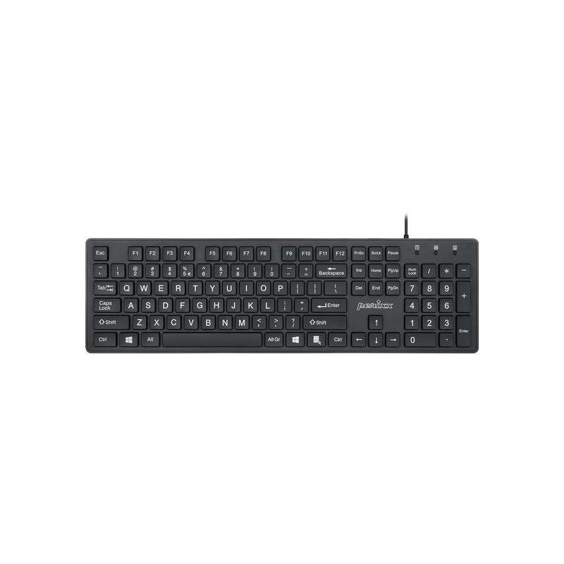 PERIBOARD-117 - Wired Standard Keyboard with Big Print Letters