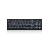 PERIBOARD-329 - Wired Backlit Keyboard Quiet keys with Large Print Letters
