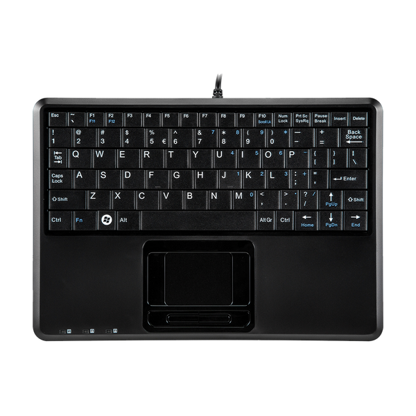 PERIBOARD-510 H PLUS - Wired Super-Mini 75% Touchpad keyboard Quiet Keys extra USB Ports