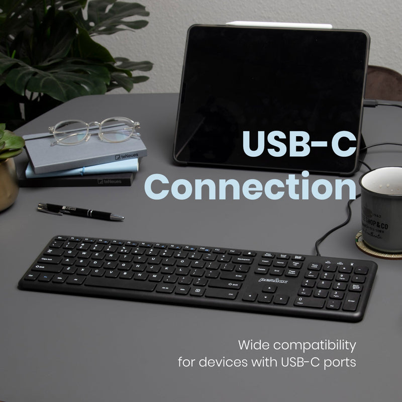 PERIBOARD-210 C - Standard USB-C Keyboard Scissor keys has wide compatibility for devices with USB-C ports