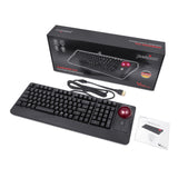 PERIBOARD-322 - Wired Backlit Trackball Keyboard (75% + Numpad) Extra USB Ports with package and user manual