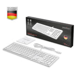 PERIBOARD-325 - Wired Backlit Mac Keyboard Quiet key extra USB ports with no manufacturer mark : package and user manual.