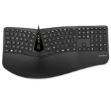 PERIBOARD-330 - Wired Backlight Ergonomic Keyboard with Adjustable Palm Rest