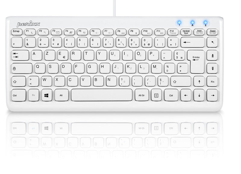 PERIBOARD-407 W - Wired White 75% Keyboard in FR layout.