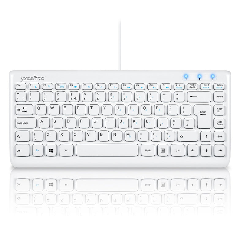 PERIBOARD-407 W - Wired White 75% Keyboard in UK layout.