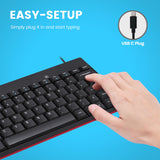 PERIBOARD-422 - 70% Mini USB-C Keyboard ONLY for USB-C type Quiet keys. Easy setup. Plug and play.