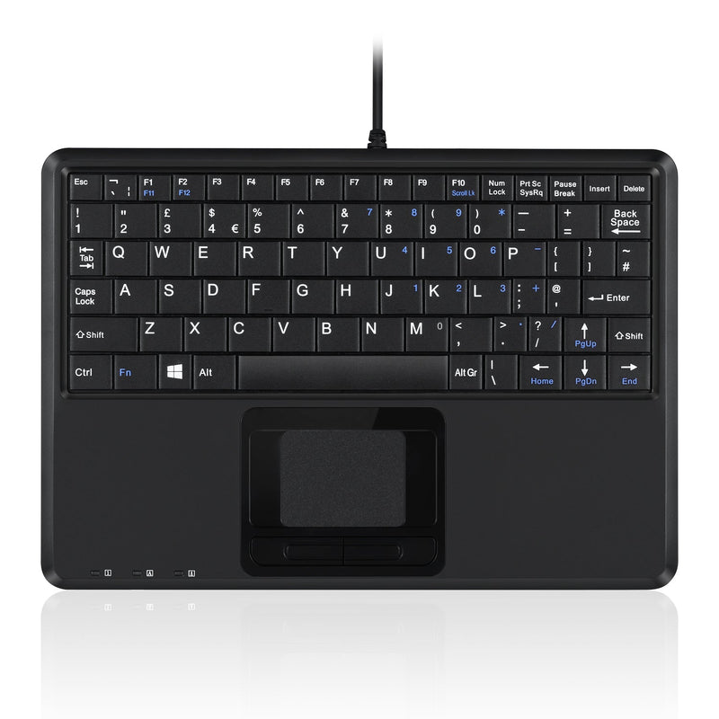 PERIBOARD-510 - Wired Super-Mini 75% Touchpad Scissor Keyboard Extra USB Ports