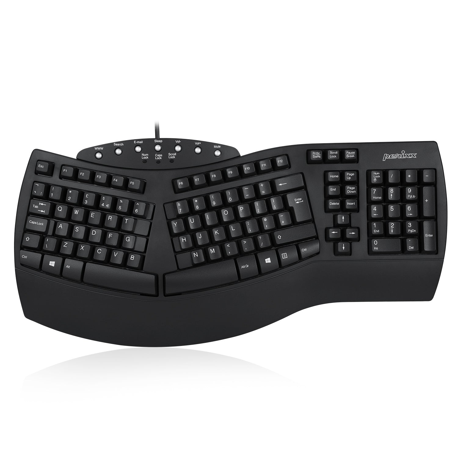 Ergonomic keyboard clearance