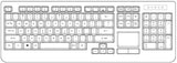 PERIBOARD-513 - Wired Touchpad Keyboard layout