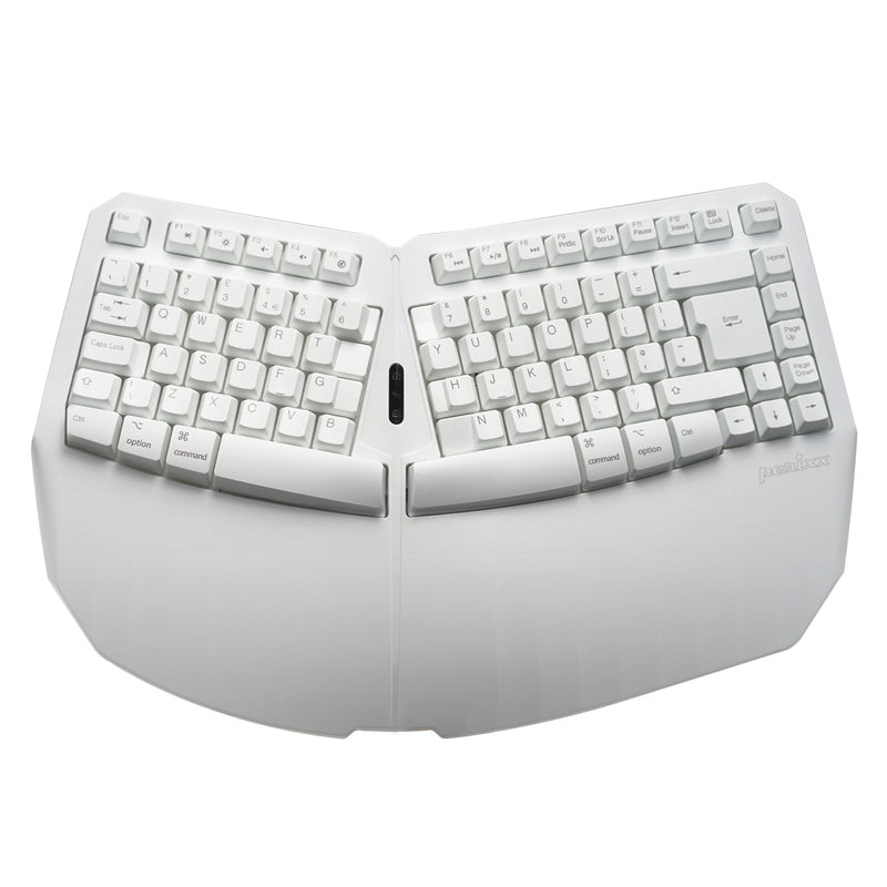 PERIBOARD-613 W - Wireless White Ergonomic Keyboard 75% plus Bluetooth Connection in UK layout