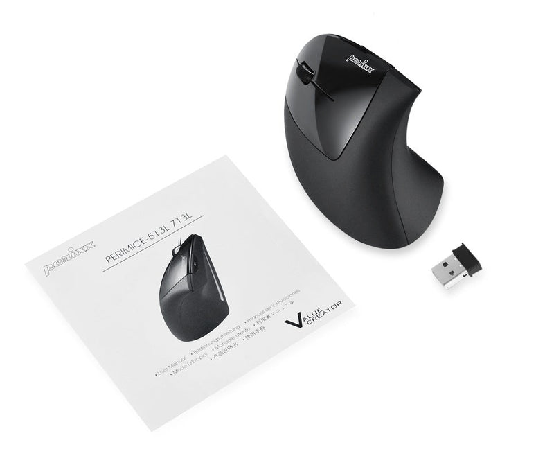PERIMICE-713 - Wireless Ergonomic Vertical Mouse