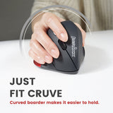 PERIMICE-718R – Wireless Ergonomic Vertical Mouse. The vertical design makes it easier to hold.