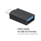 PERIPRO-404 - USB-A to USB-C Dongle Adapter. USB C male to USB 3.0 female.