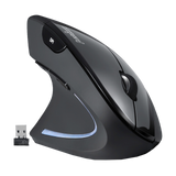 PERIMICE-713 L - Left-handed Wireless Ergonomic Vertical Mouse
